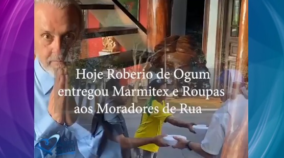  Hoje Roberio de Ogum entregou marmitex e roupas a moradores de rua.